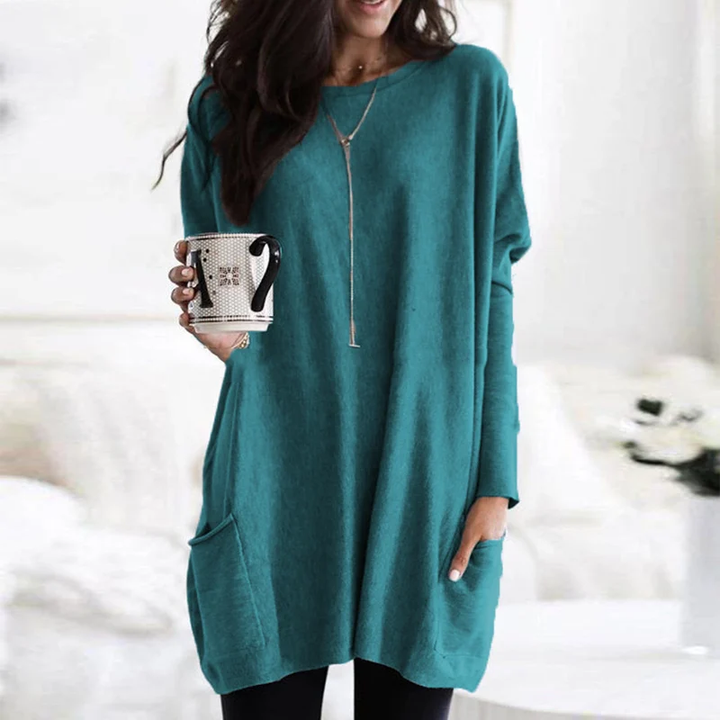 Anneke | Stijlvolle Dames Oversized Tuniek met Praktische Zakken