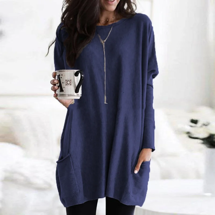Anneke | Stijlvolle Dames Oversized Tuniek met Praktische Zakken
