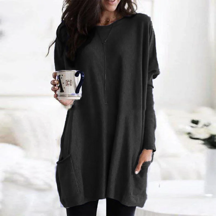 Anneke | Stijlvolle Dames Oversized Tuniek met Praktische Zakken