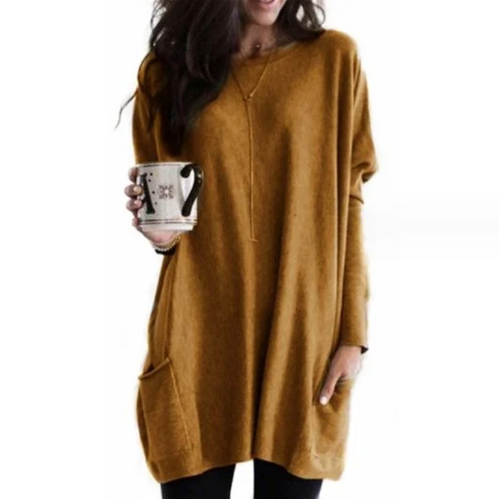 Anneke | Stijlvolle Dames Oversized Tuniek met Praktische Zakken