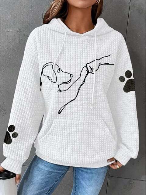Sam | Comfortabele Dames-Hoodie | Met Schattige Hondenprints
