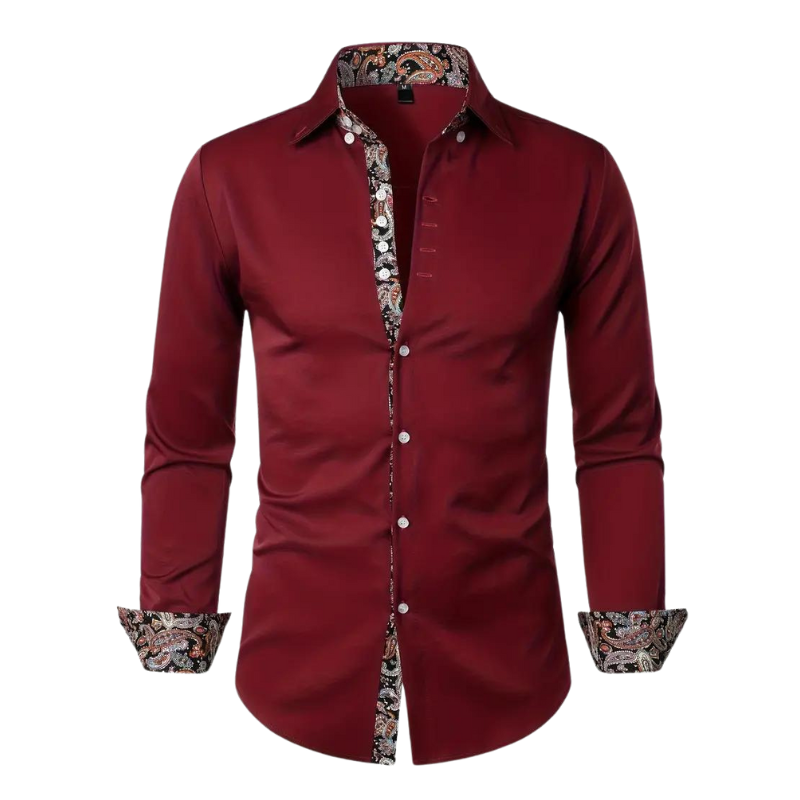 Ruben | Stijlvol Overhemd met Paisley Accent voor Mannen