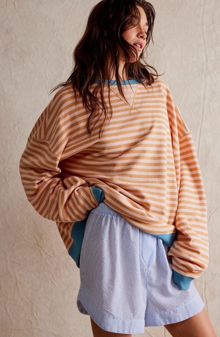 Nien | Stijlvolle Gestreepte Oversized Trui voor Dames