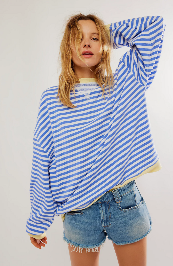 Nien | Stijlvolle Gestreepte Oversized Trui voor Dames