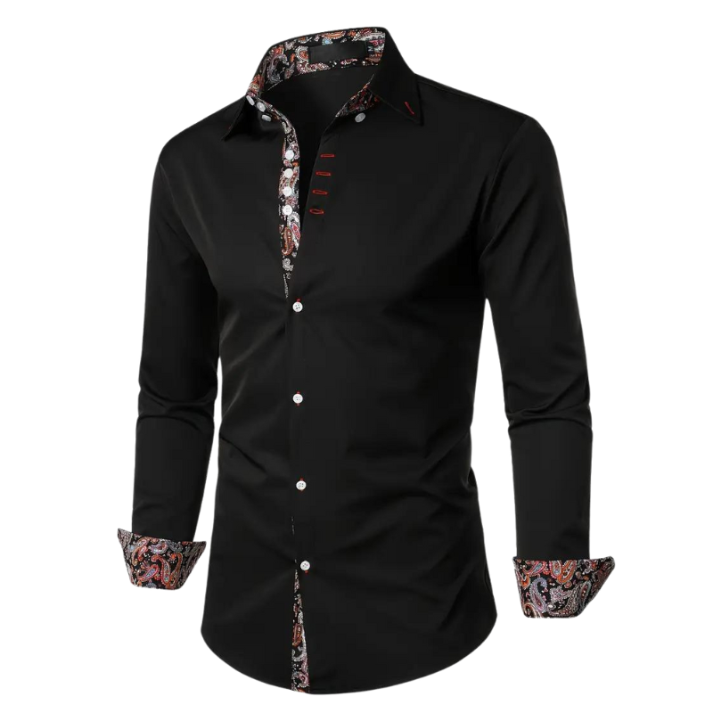 Ruben | Stijlvol Overhemd met Paisley Accent voor Mannen