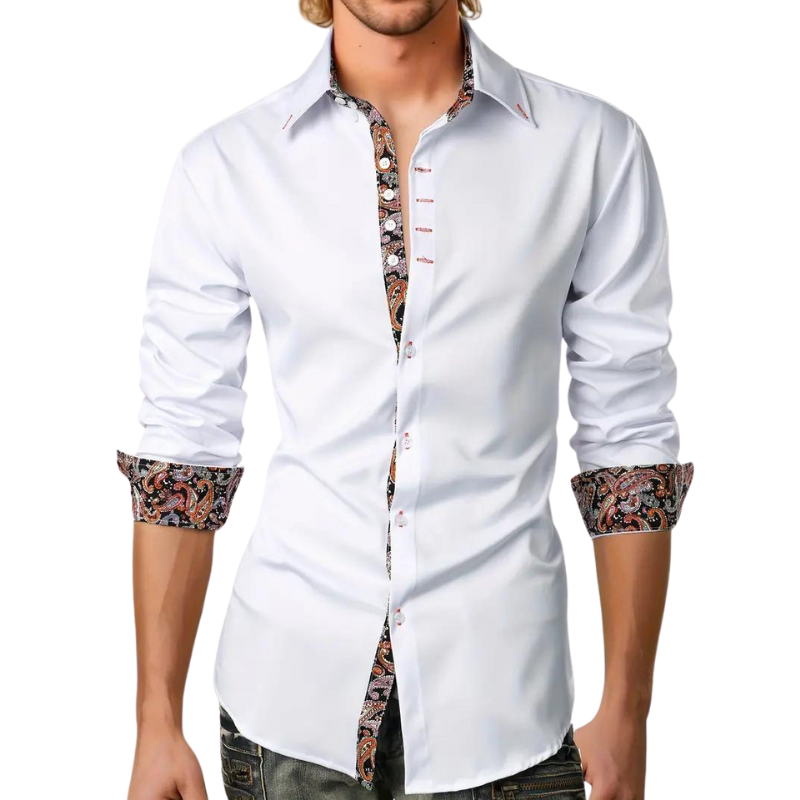 Ruben | Stijlvol Overhemd met Paisley Accent voor Mannen