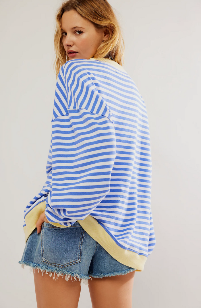 Nien | Stijlvolle Gestreepte Oversized Trui voor Dames