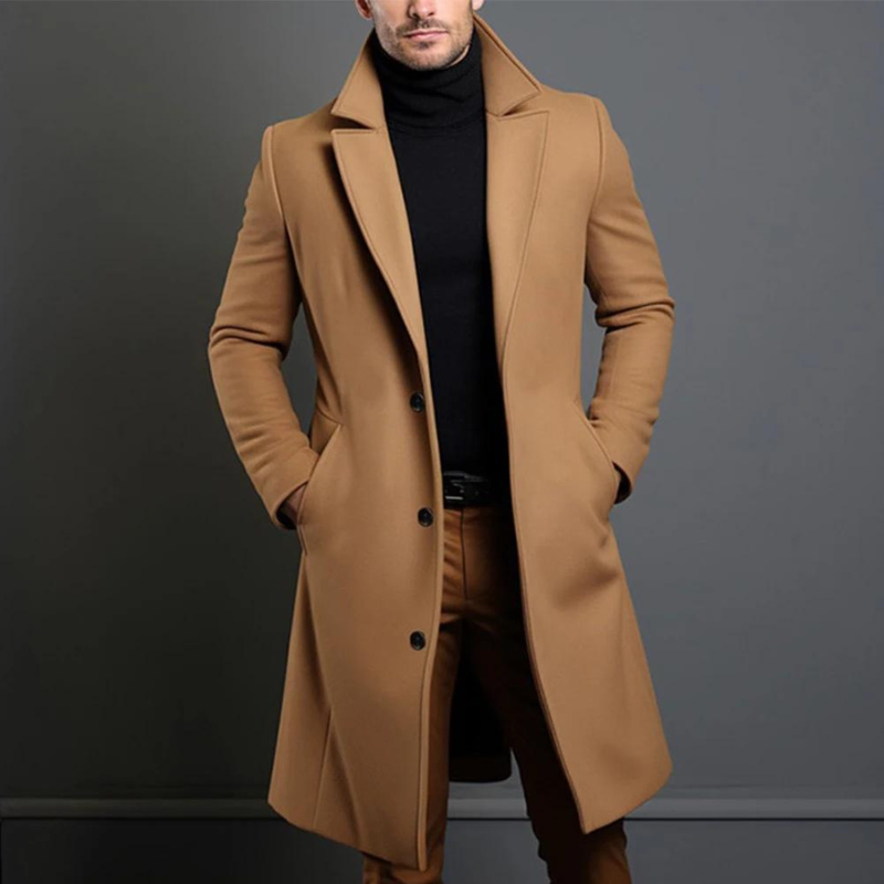 Wim | Stijlvolle Lange Trenchcoat voor de Herfst