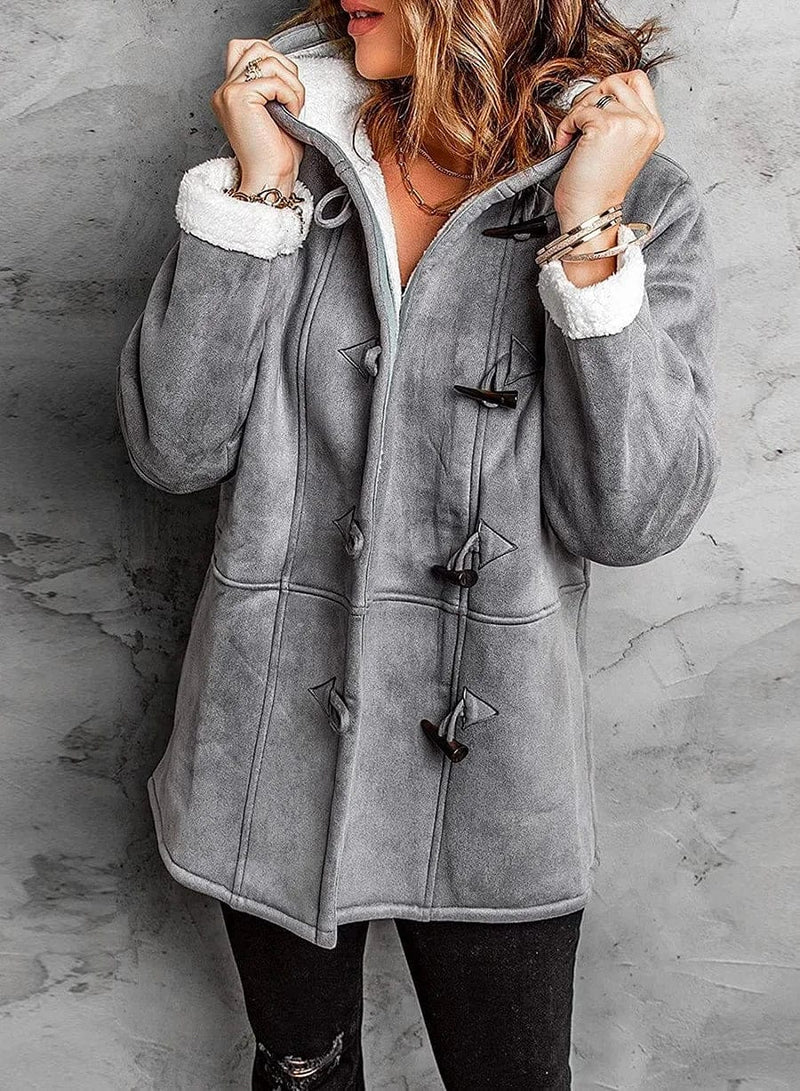 Iris | Warme Dames Fleece Jas met Capuchon voor de Winter