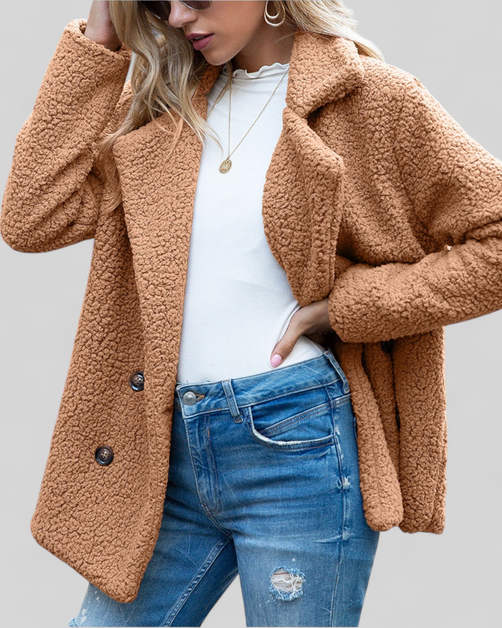 Richtje | Stijlvolle Zachte Damesjas - Elegantie & Comfort