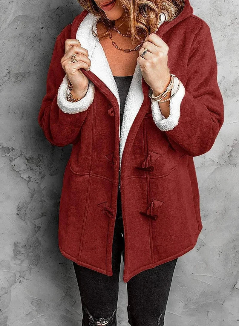 Iris | Warme Dames Fleece Jas met Capuchon voor de Winter
