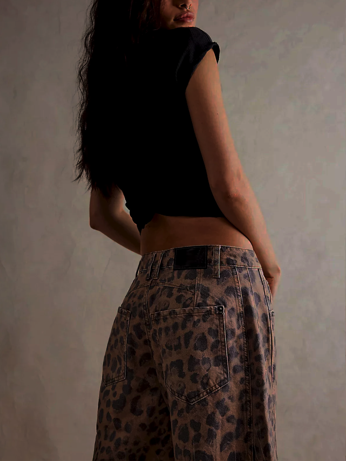Nel | Stijlvolle Leopardprint Barrel Jeans voor Dames