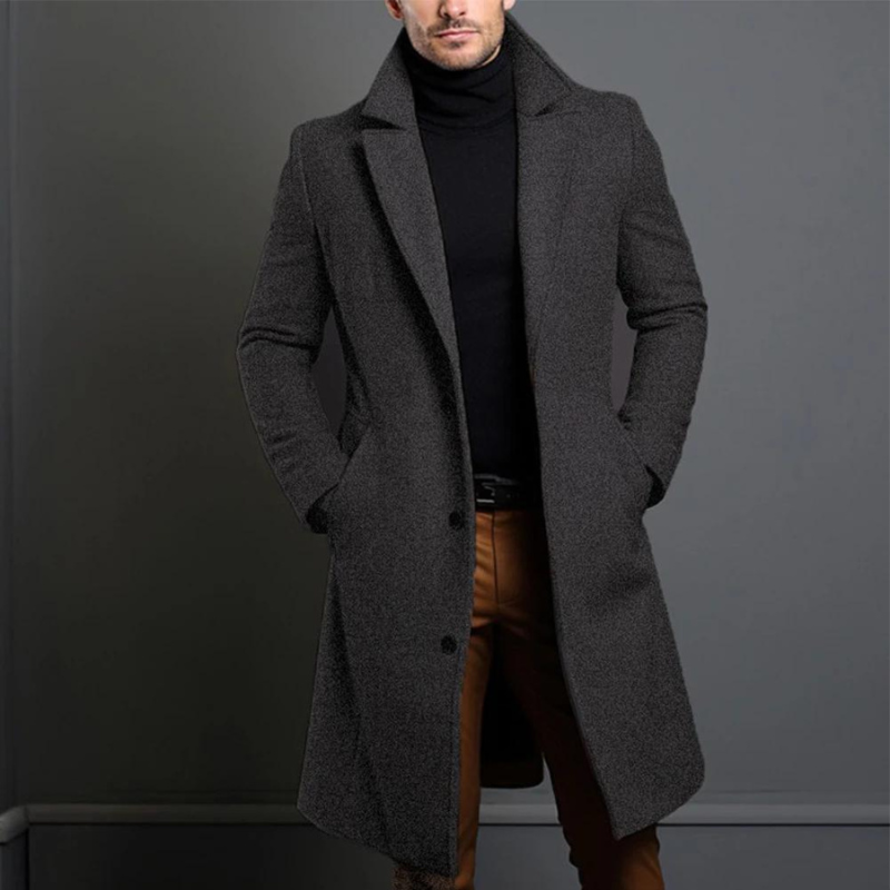 Wim | Stijlvolle Lange Trenchcoat voor de Herfst