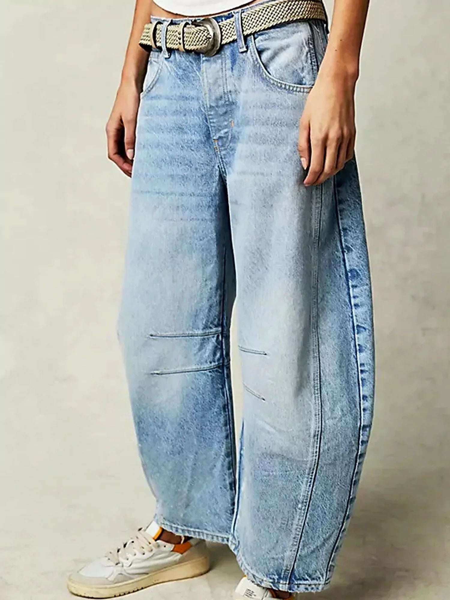 Nel | Stijlvolle Leopardprint Barrel Jeans voor Dames