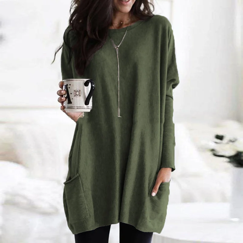 Anneke | Stijlvolle Dames Oversized Tuniek met Praktische Zakken