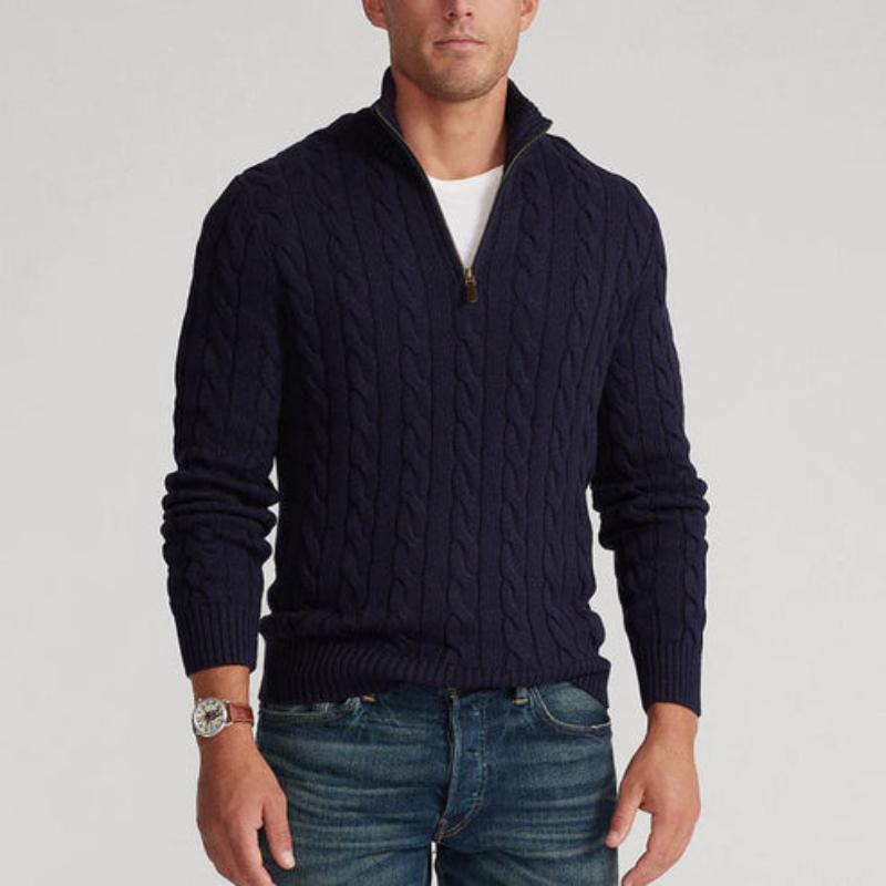 Stijlvolle Old Money Half Zip Trui