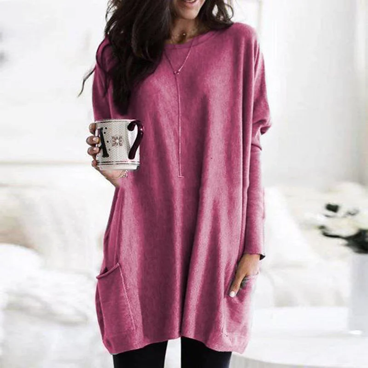 Anneke | Stijlvolle Dames Oversized Tuniek met Praktische Zakken