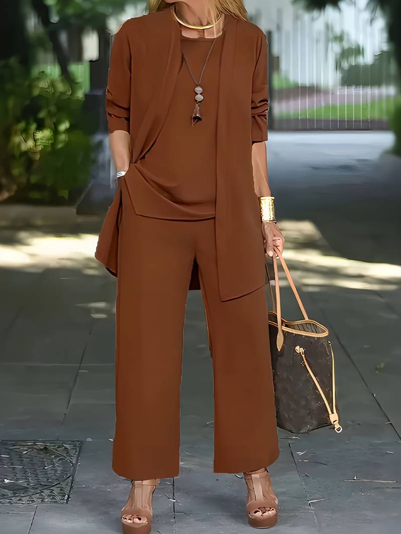 Baukje | Stijlvolle Drie-Delige Pantalon Set voor Vrouwen