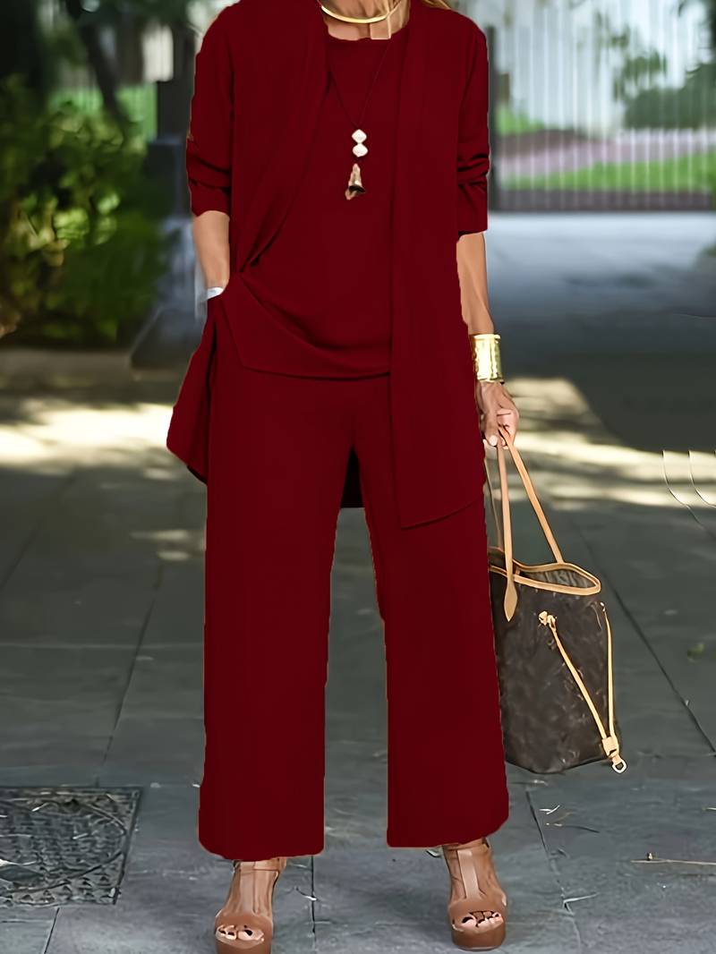 Baukje | Stijlvolle Drie-Delige Pantalon Set voor Vrouwen