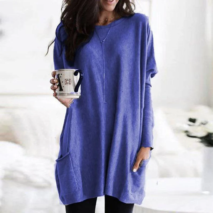 Anneke | Stijlvolle Dames Oversized Tuniek met Praktische Zakken