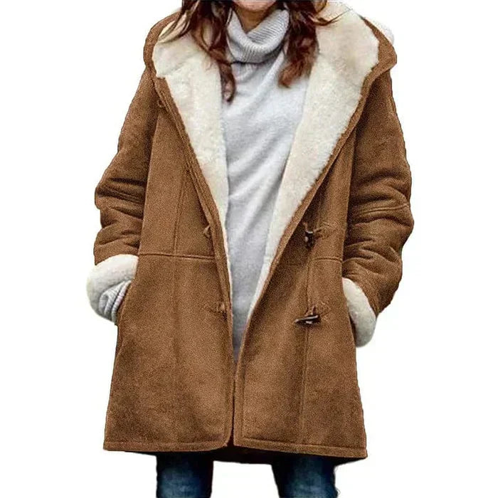 Iris | Warme Dames Fleece Jas met Capuchon voor de Winter