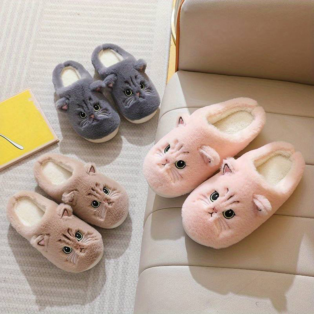 Alie | Comfortabele Kattenpantoffels met Warmte