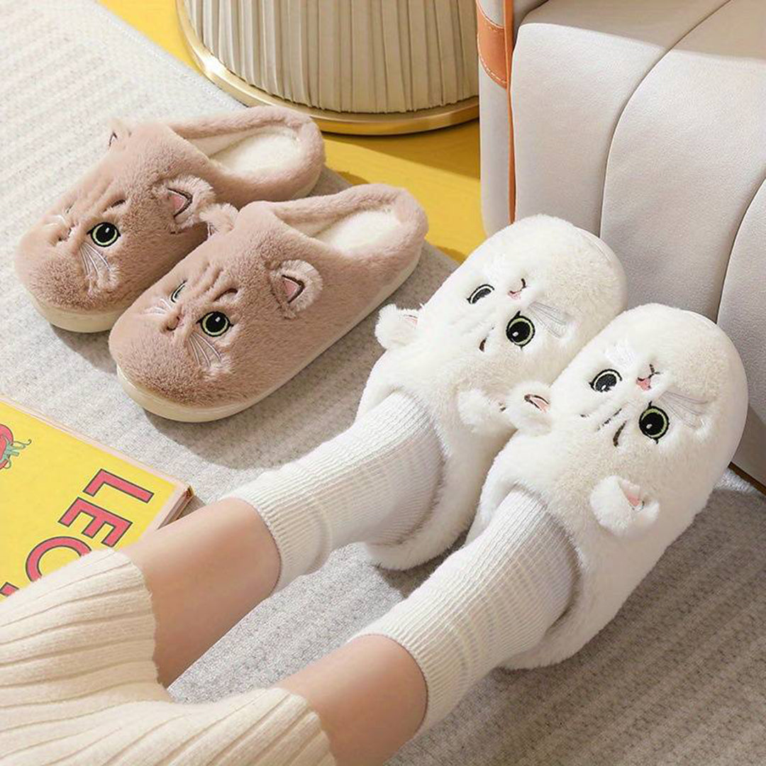 Alie | Comfortabele Kattenpantoffels met Warmte
