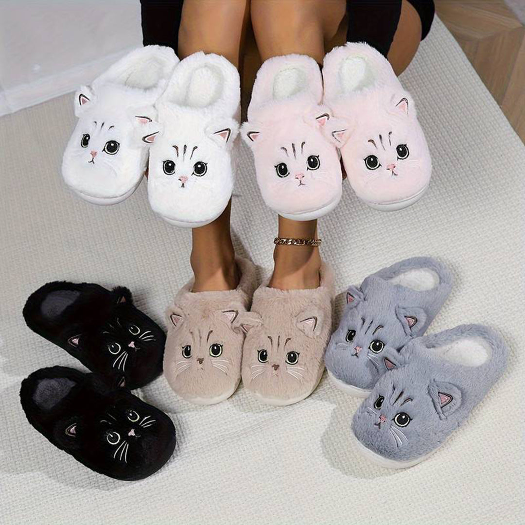 Alie | Comfortabele Kattenpantoffels met Warmte