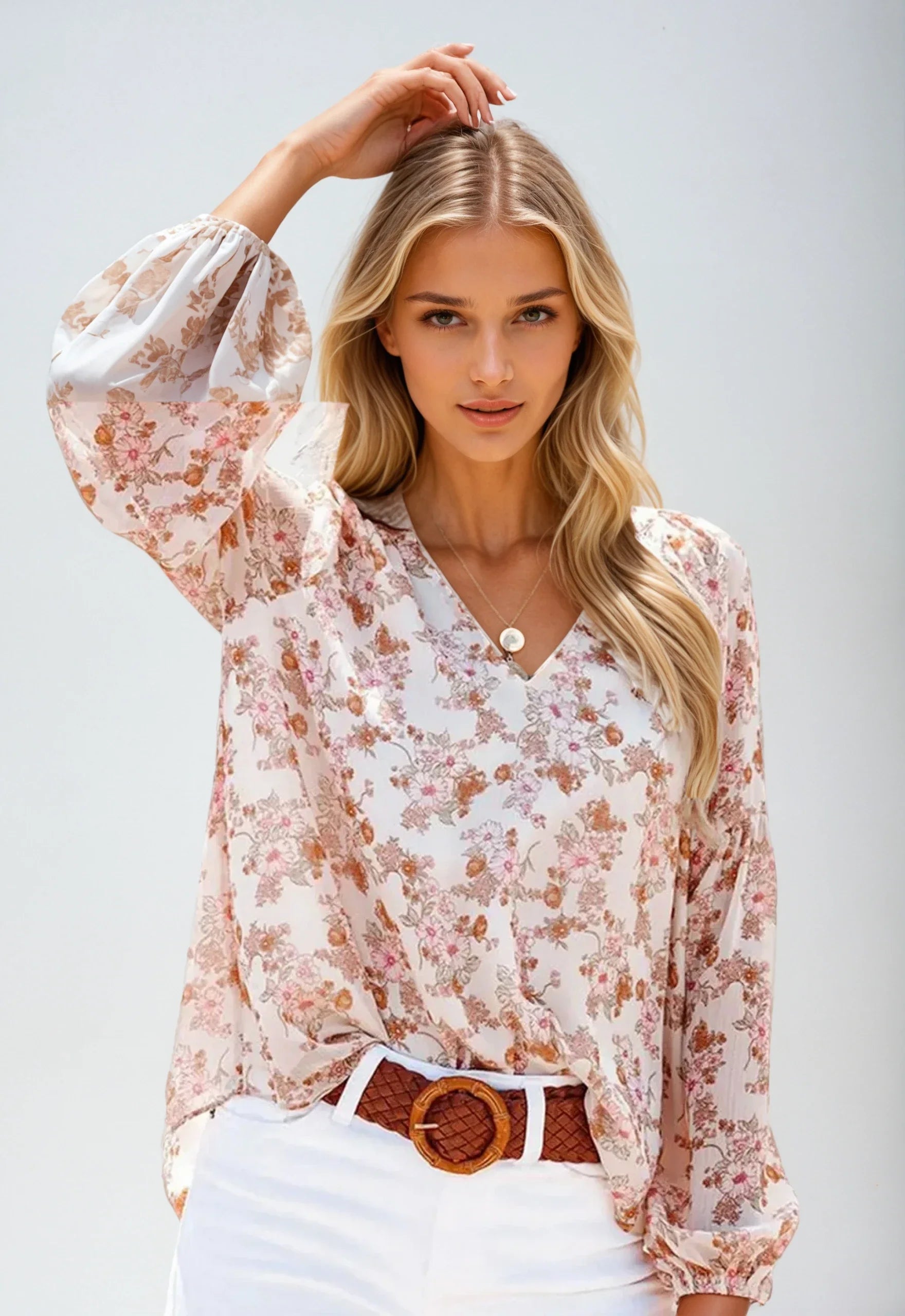 Tryntsje | Lichte Casual Bloemenblouse voor Dames