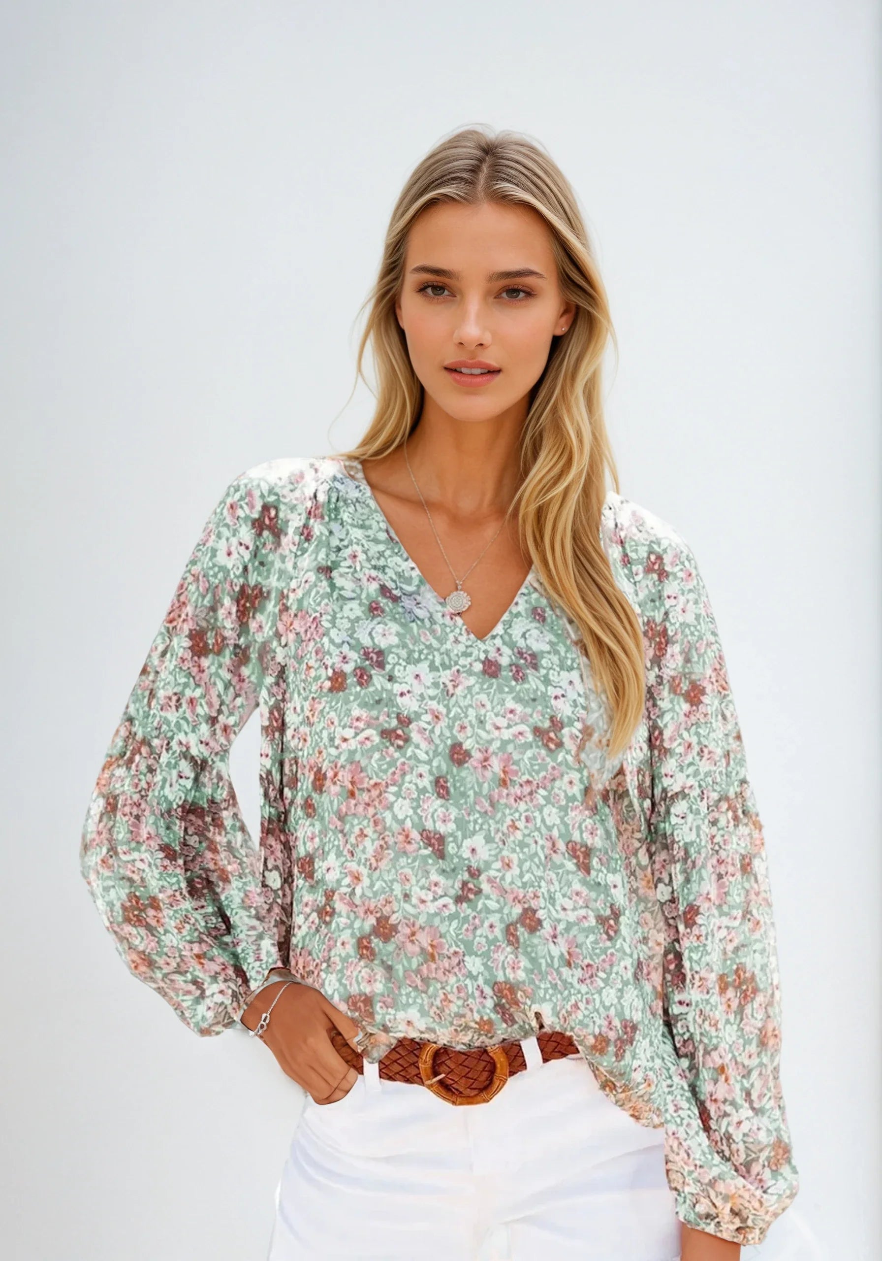 Tryntsje | Lichte Casual Bloemenblouse voor Dames