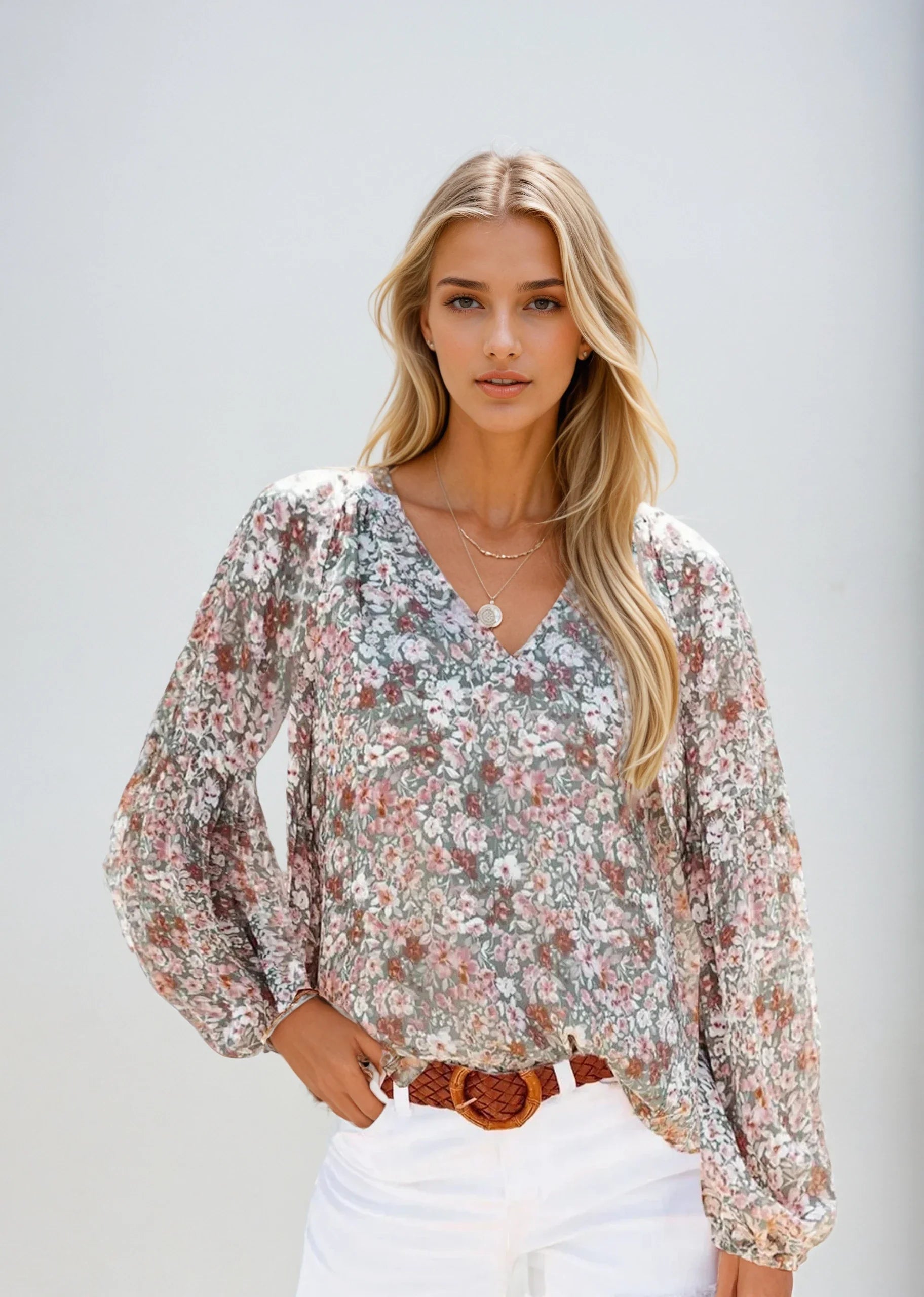 Tryntsje | Lichte Casual Bloemenblouse voor Dames