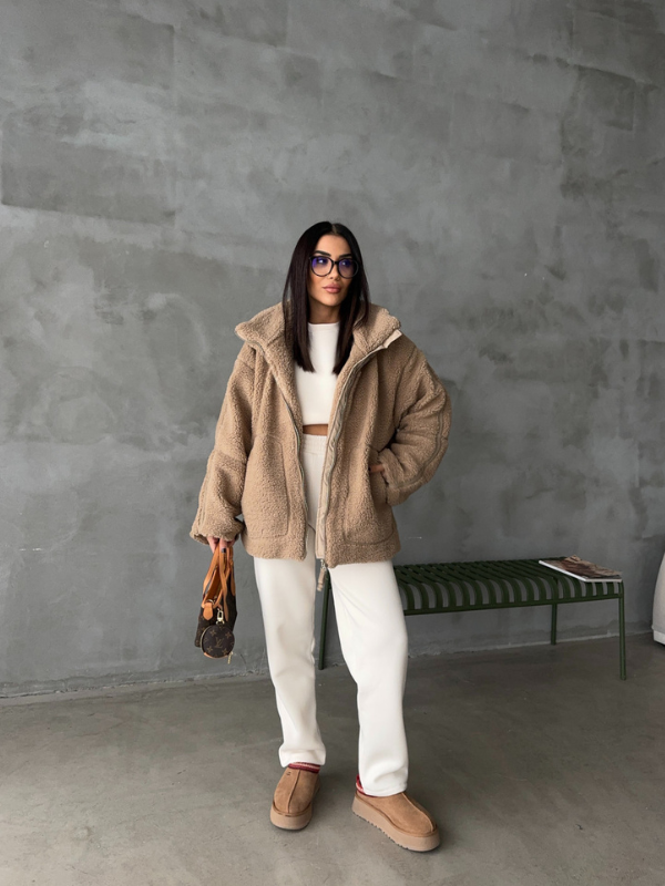 Jeanne | Ultra-Zachte Oversized Sherpa Fleece Jas Stijlvol voor Koud Weer