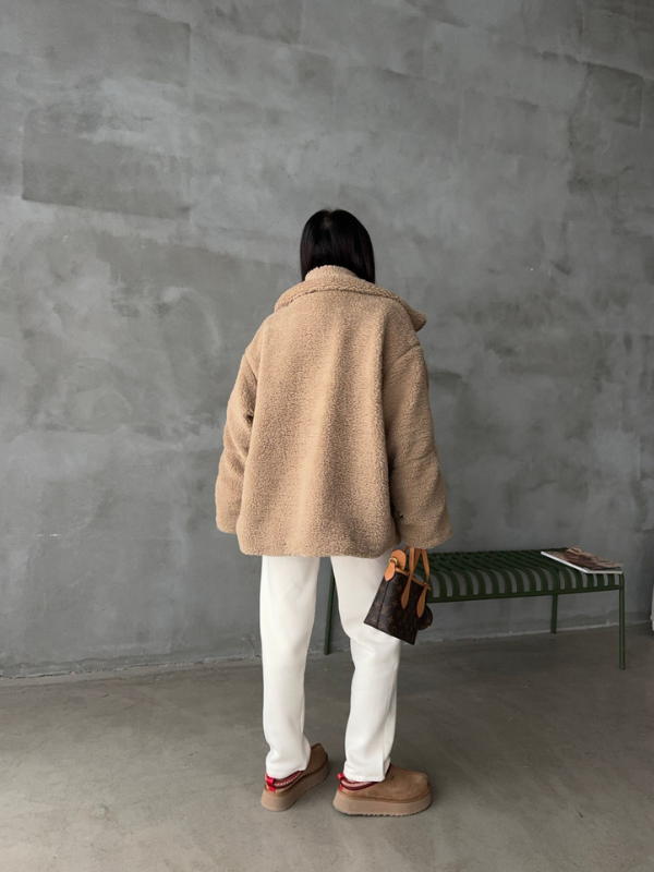 Jeanne | Ultra-Zachte Oversized Sherpa Fleece Jas Stijlvol voor Koud Weer