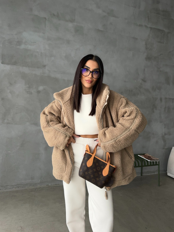 Jeanne | Ultra-Zachte Oversized Sherpa Fleece Jas Stijlvol voor Koud Weer