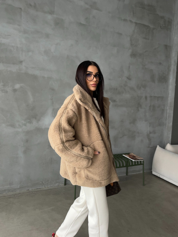 Jeanne | Ultra-Zachte Oversized Sherpa Fleece Jas Stijlvol voor Koud Weer