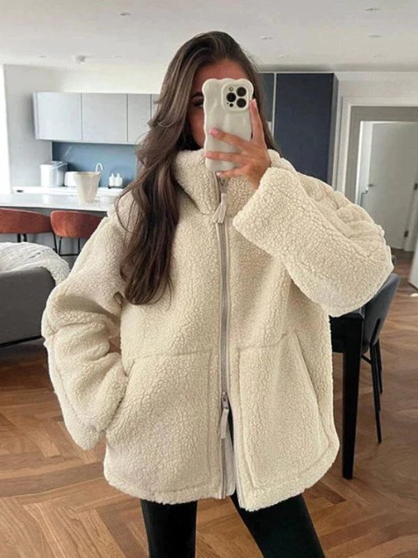 Jeanne | Ultra-Zachte Oversized Sherpa Fleece Jas Stijlvol voor Koud Weer