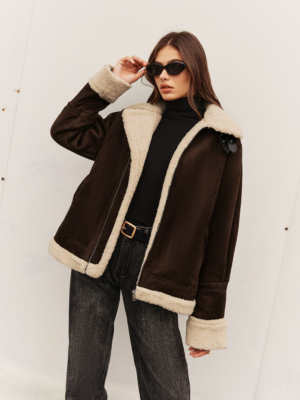 Femke | Stijlvol Dames Fleece Jack met Vintage Look | Bruin