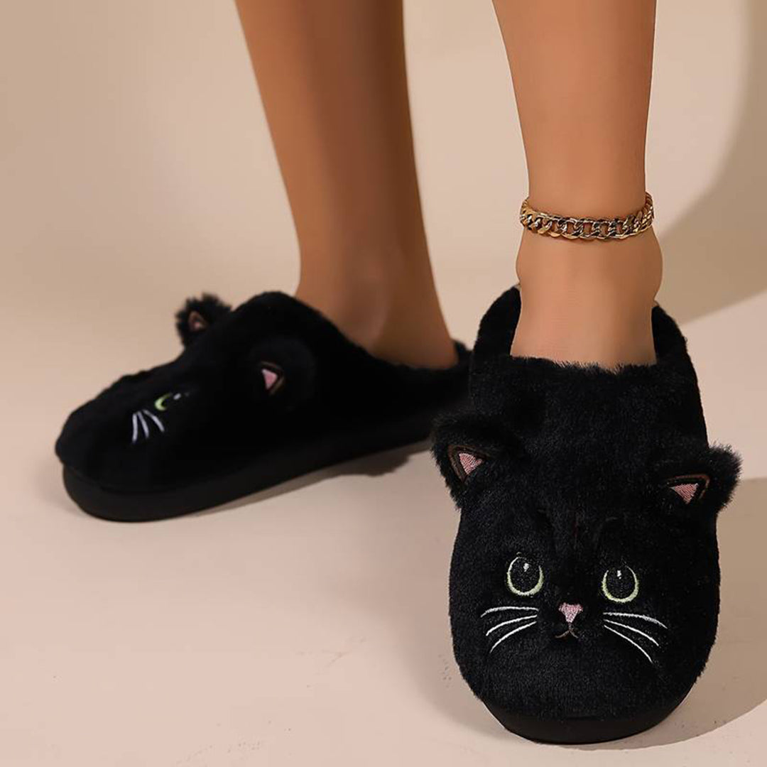 Alie | Comfortabele Kattenpantoffels met Warmte