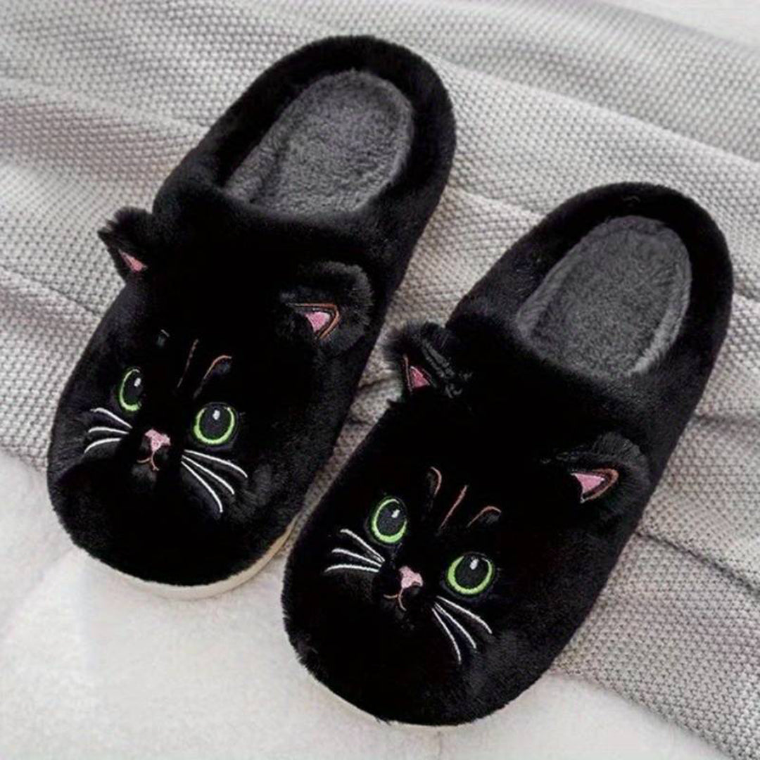 Alie | Comfortabele Kattenpantoffels met Warmte