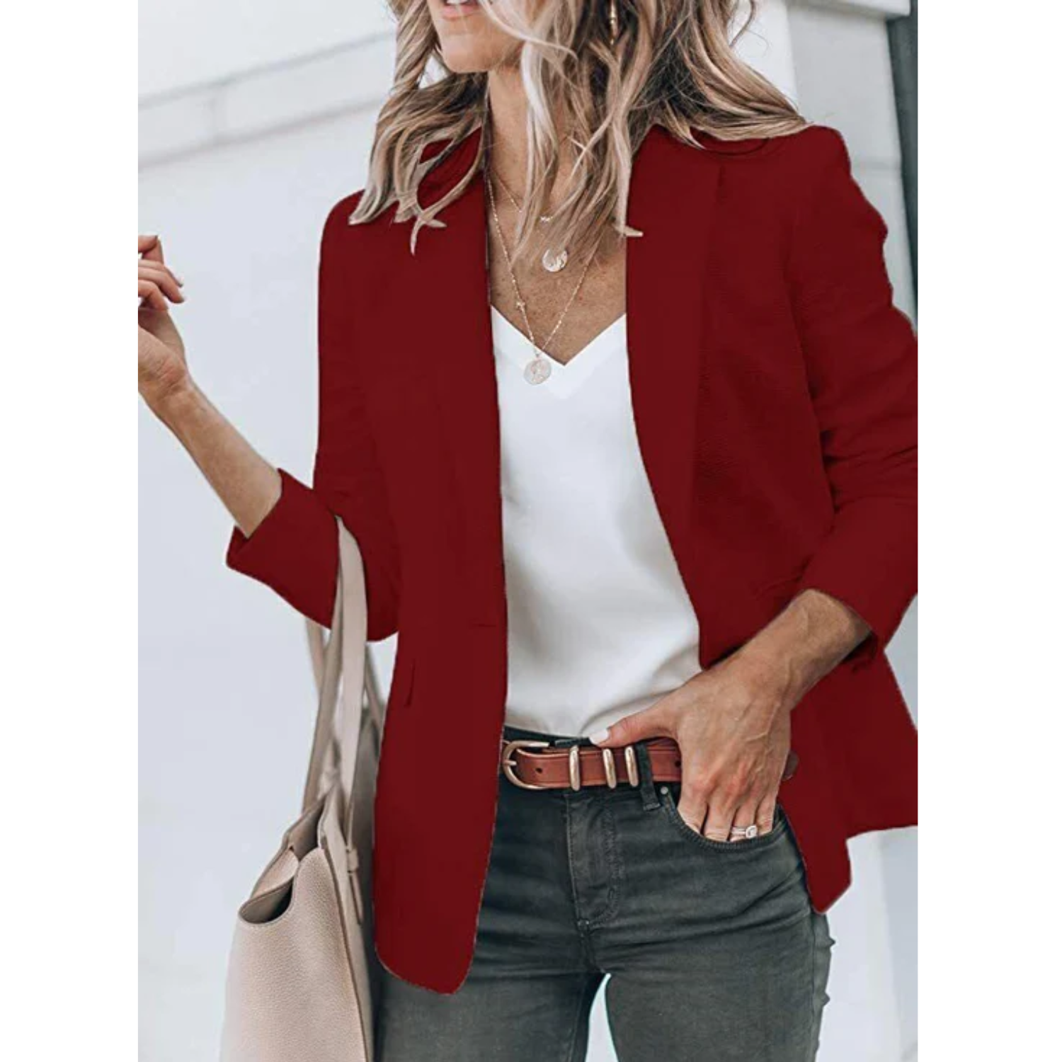 Stijlvolle Dames Blazer met Praktische Zakken | Ideaal voor Casual Dagen