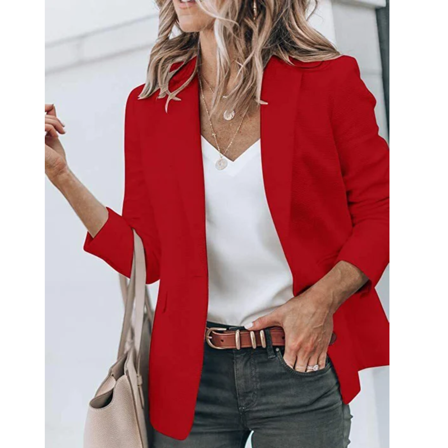 Stijlvolle Dames Blazer met Praktische Zakken | Ideaal voor Casual Dagen