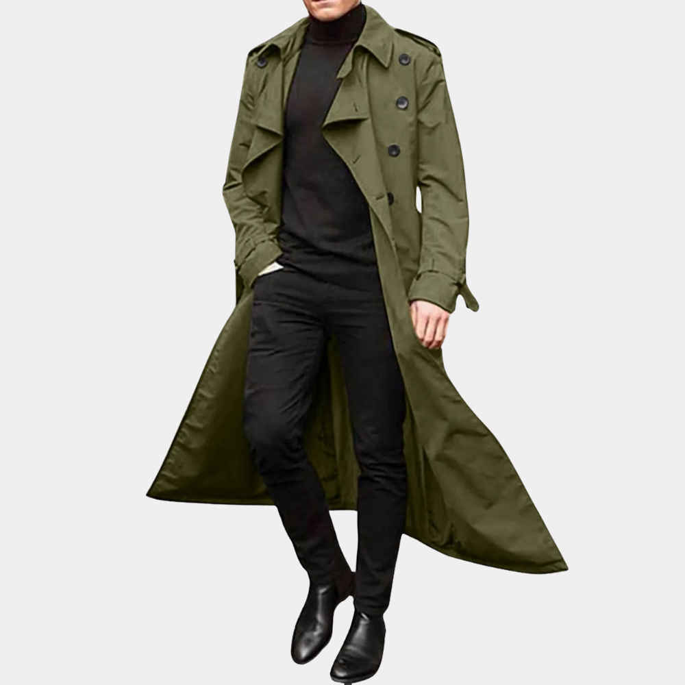 Stijlvolle Waterdichte Trenchcoat voor Mannen