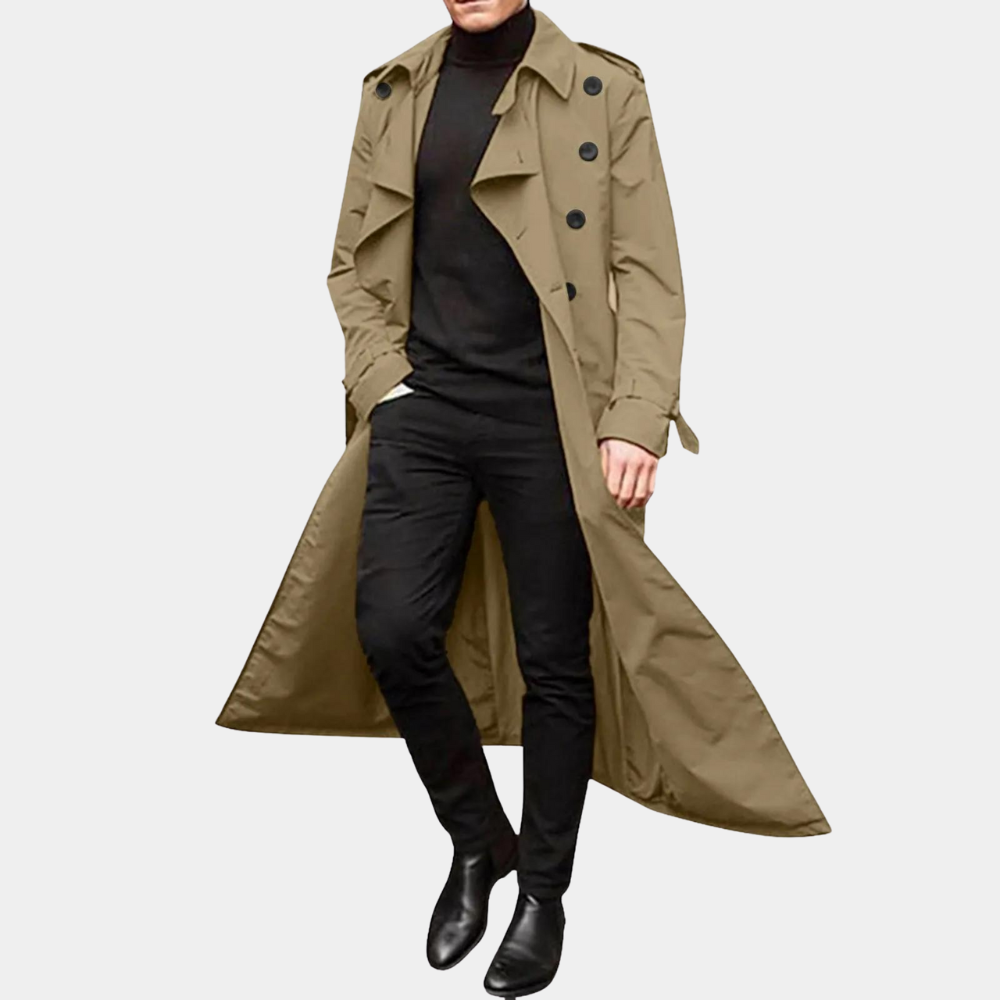 Stijlvolle Waterdichte Trenchcoat voor Mannen