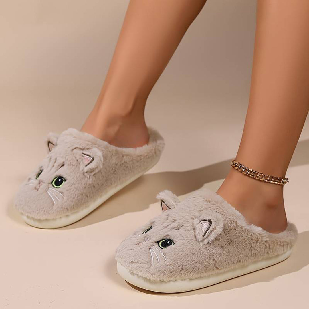 Alie | Comfortabele Kattenpantoffels met Warmte