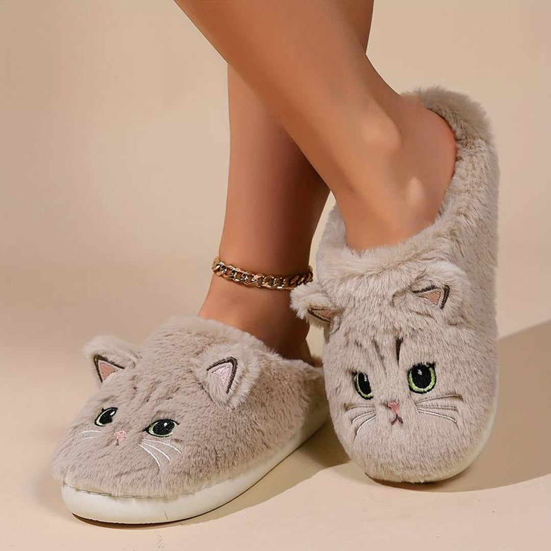 Alie | Comfortabele Kattenpantoffels met Warmte