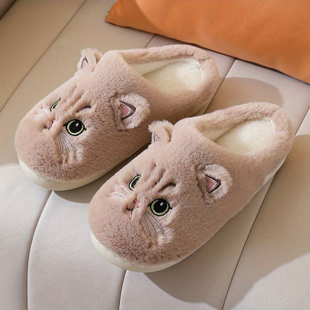 Alie | Comfortabele Kattenpantoffels met Warmte