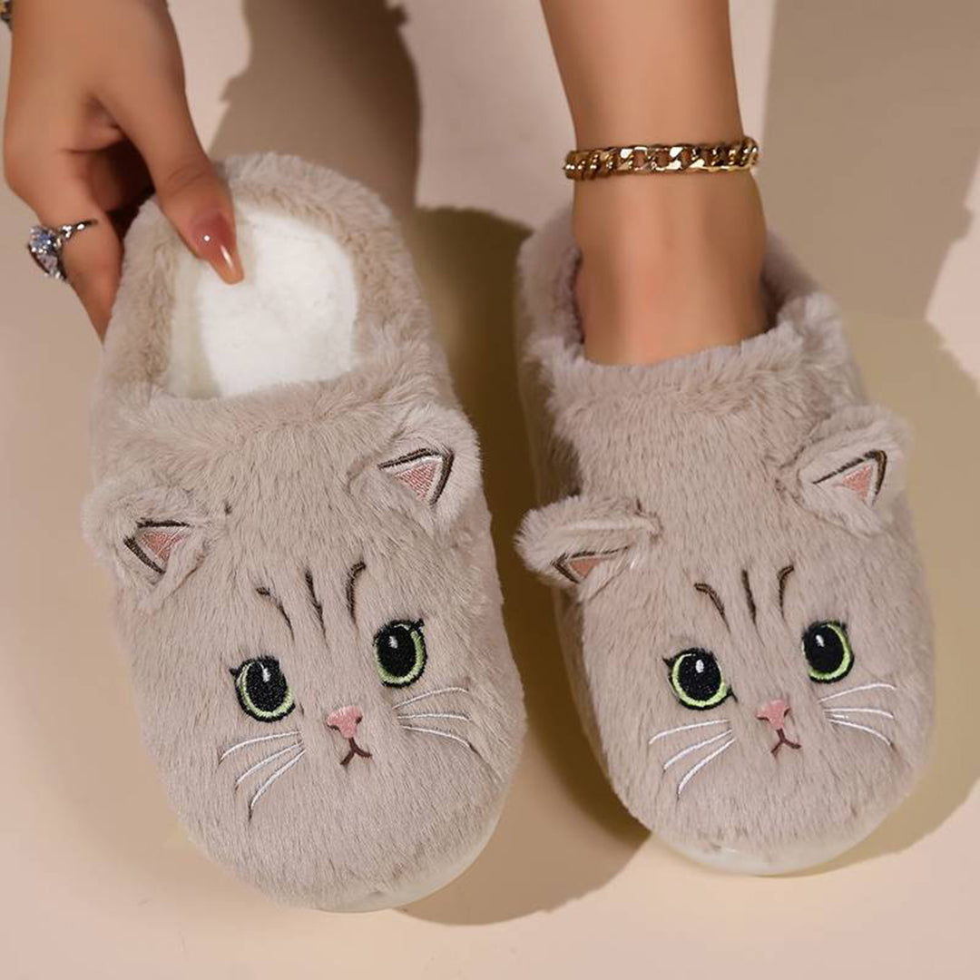 Alie | Comfortabele Kattenpantoffels met Warmte