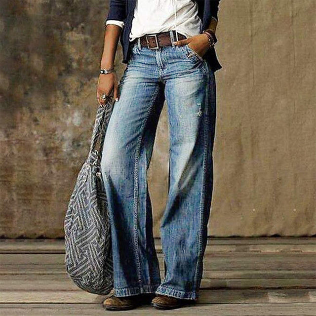 Lieke | Stijlvolle Retro Wijde Jeans voor Dames