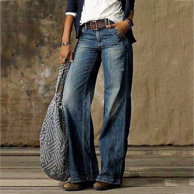 Lieke | Stijlvolle Retro Wijde Jeans voor Dames