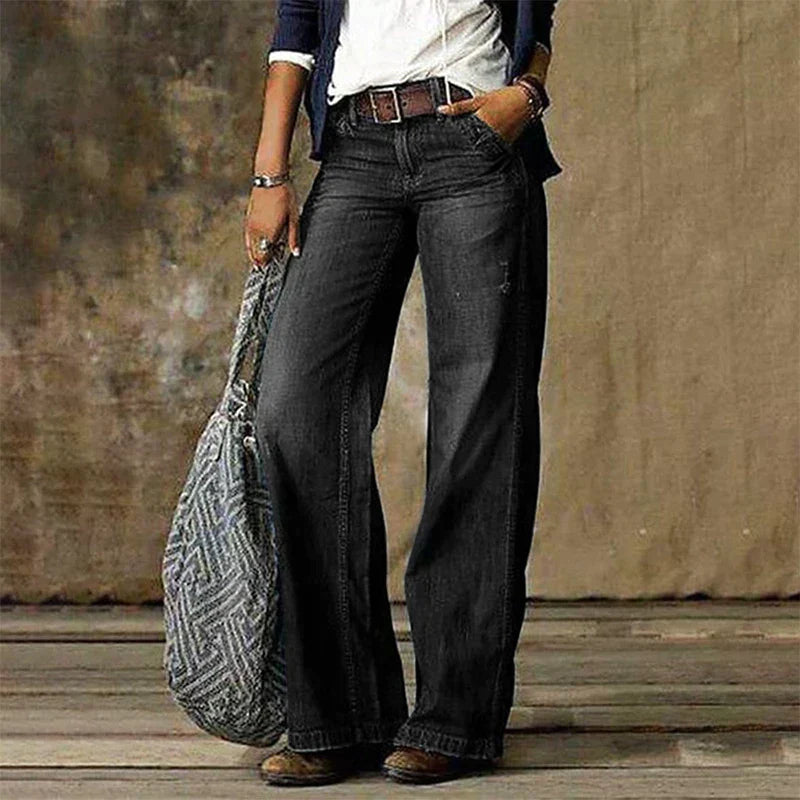 Lieke | Stijlvolle Retro Wijde Jeans voor Dames